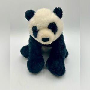 K&M International Panda Bear Plush Stuffed Animal Black White 10”